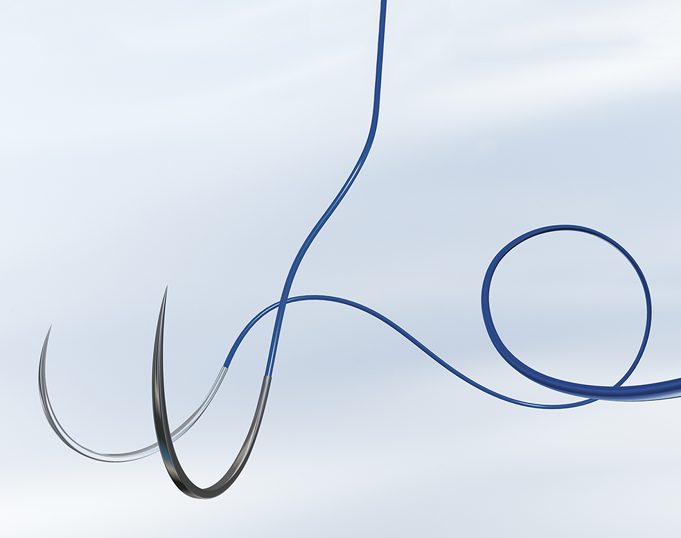 OPTILENE, USP 6/0 (0,7) довжина 60см 2 колючі голки, 3/8 кола, серцево-судинна